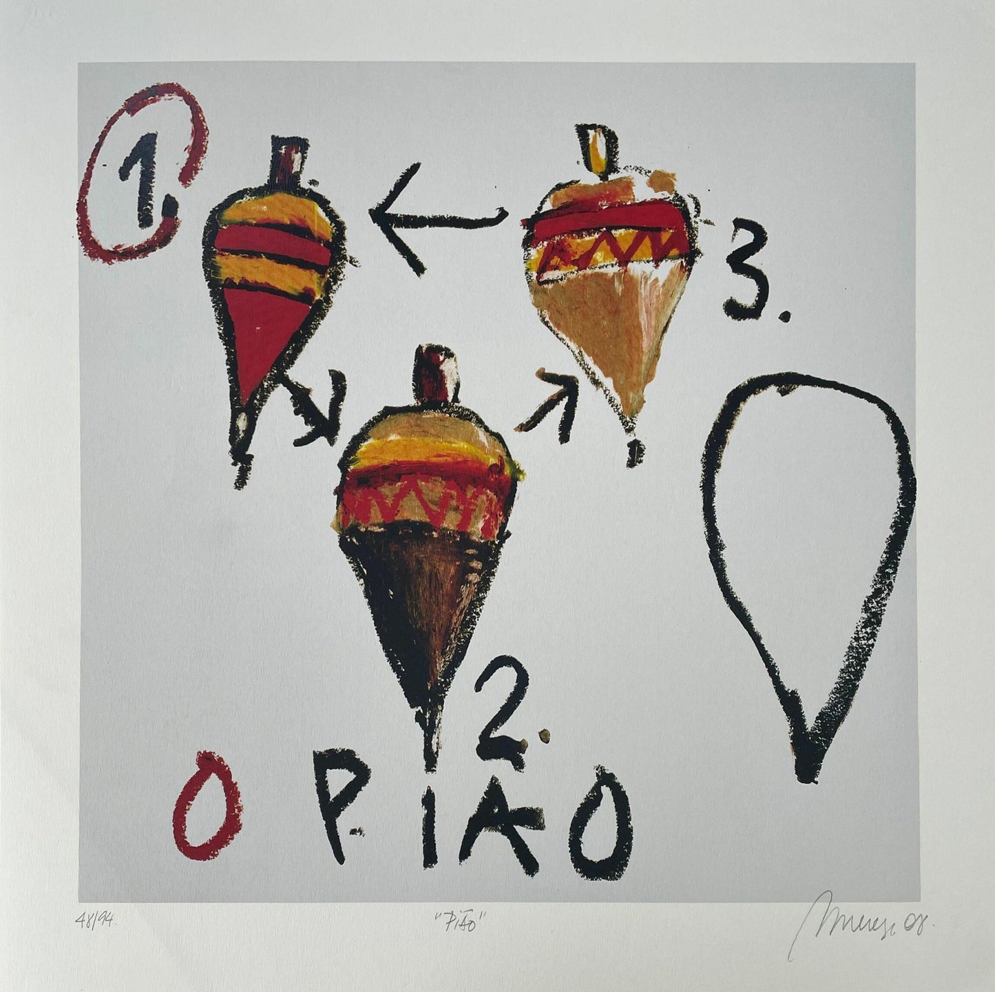 Armando Merege - Gravura Assinada 48 CM x 48 CM