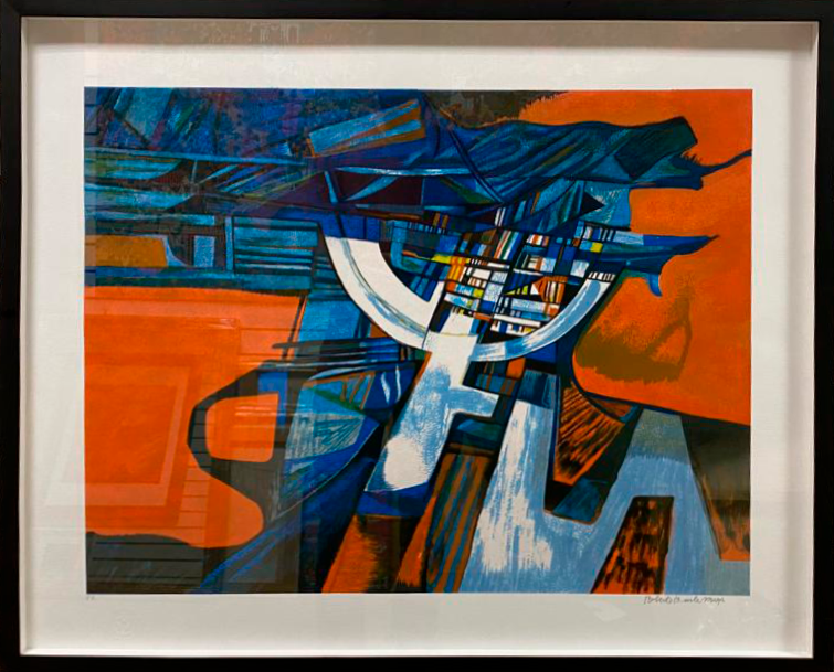 Quadro Burle Marx - Abstrato - 73x83cm