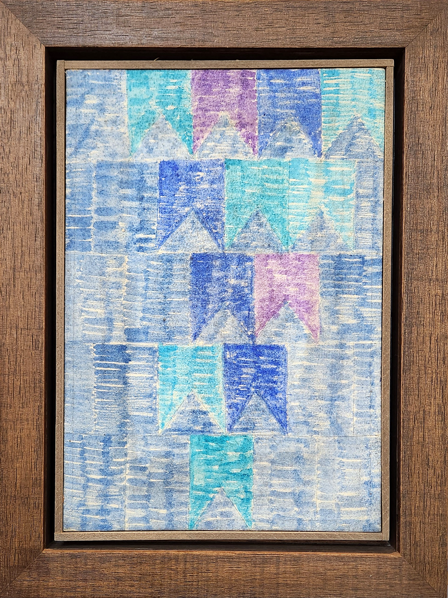 Tela original Alfredo Volpi 38,5 x 29 cm Bandeirinhas