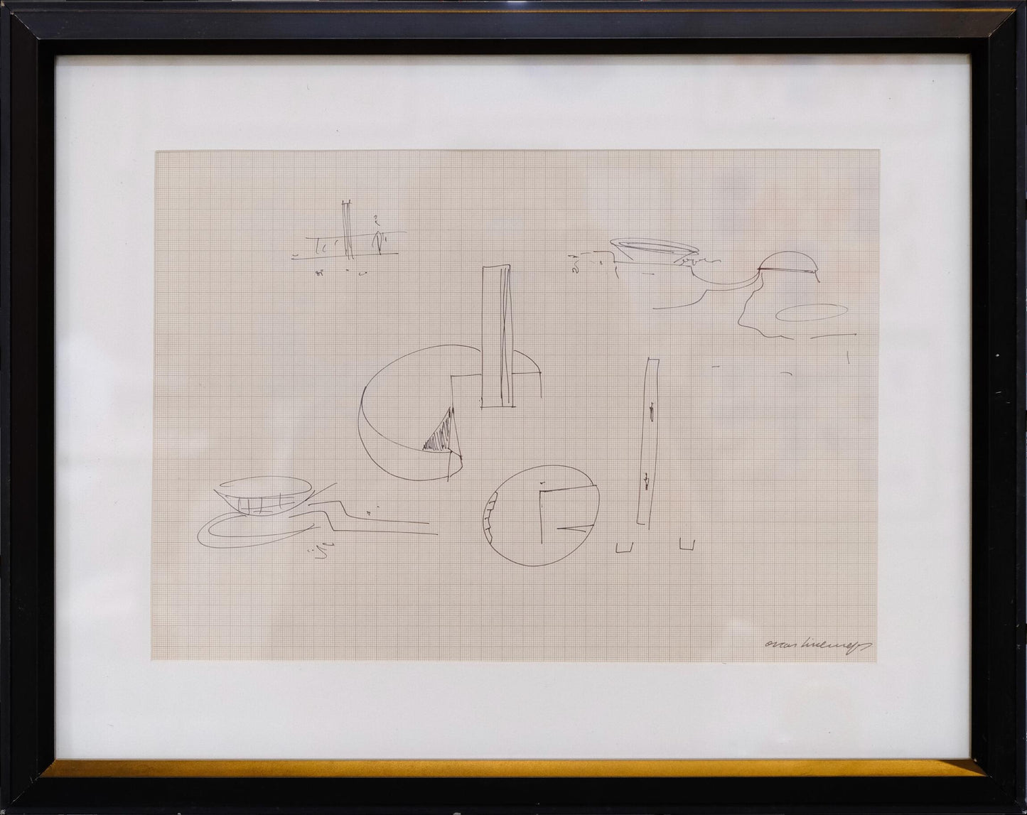 Quadro - Oscar Niemeyer (39 cm x 49 cm)