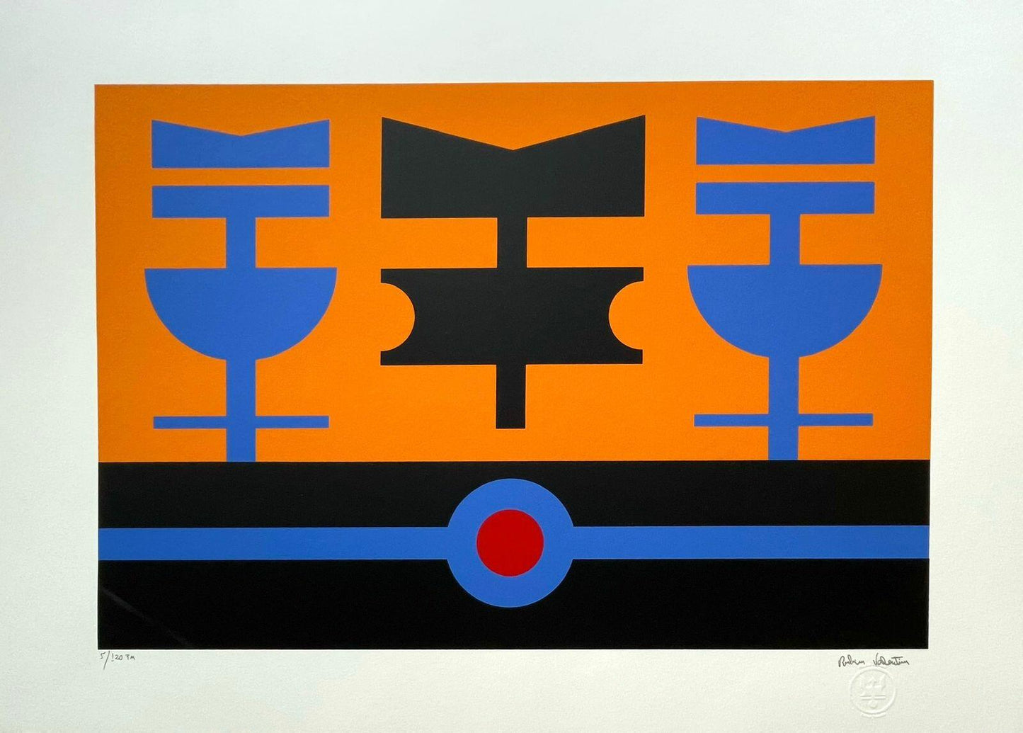 Gravura assinada - Rubem Valentim 50 cm x 70 cm