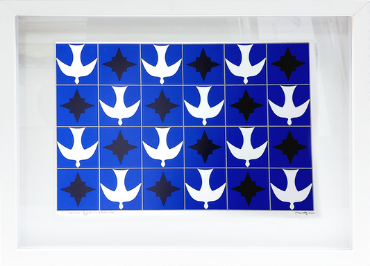 Quadro Athos Bulcão Gravura dos Azulejos  Igrejinha  53x73cm