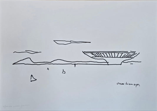 Gravura assinada MUSEU DE ARTE CONTEPORANEO OSCAR NIERMEYER 7/100 50x70