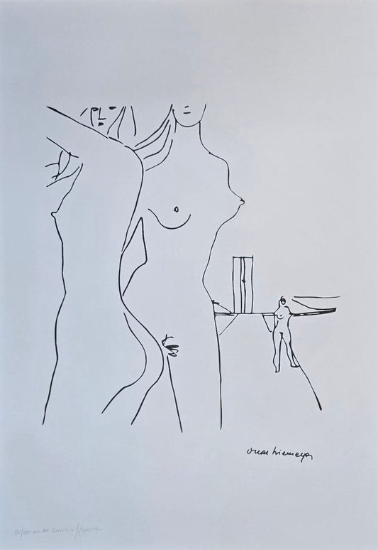 Gravura assinada mulher brasilia (vertical) OSCAR NIERMEYER 2/100 50x70