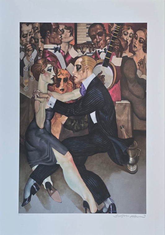 Gravura assinada (casal dançando) Juarez Machado 83/100 70 x 100