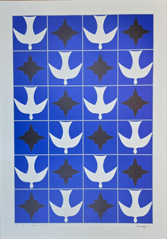 Gravura assinada (Igrejinha) Athos Bulcão 5/100 100 X 70