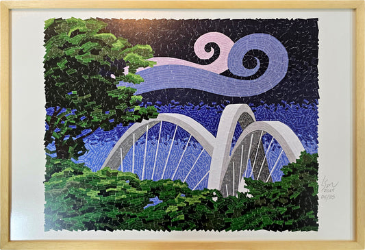 Quadro pronto com gravura assinada Ratão - Ponte JK  49x33,5 45782