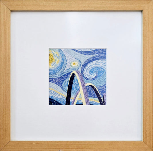 Quadro pronto com gravura Ratão Ponte JK  29x29