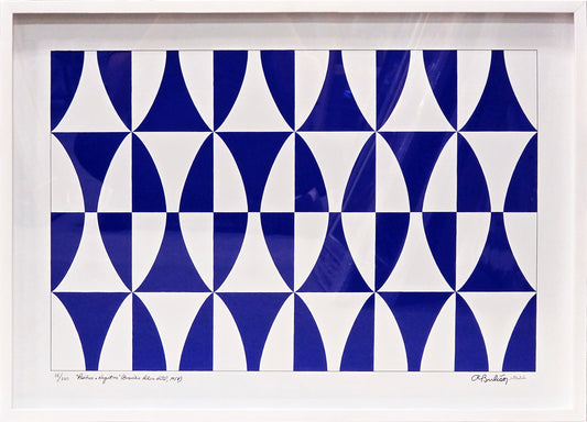 Quadro pronto com gravura Athos Bulcão Positivo e Negativo   52x72 14/100