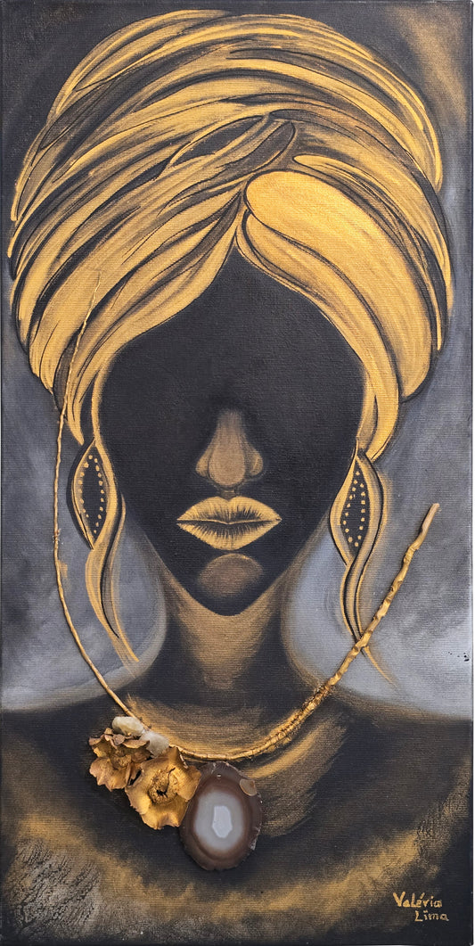 Quadro pronto pintado a mão Valéria Lima  29x60