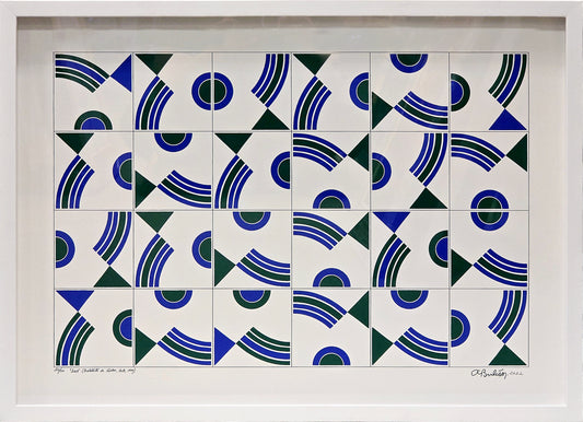 Quadro prontro com gravura assinada Athos Bulcão - IDA  53x73 20/100