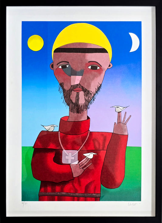 Quadro pronto com gravura assinada Inos Corradin  53x73 70/100