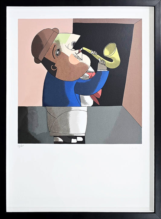 Quadro pronto com gravura assinada Inos Corradin  51x69,5 43/100