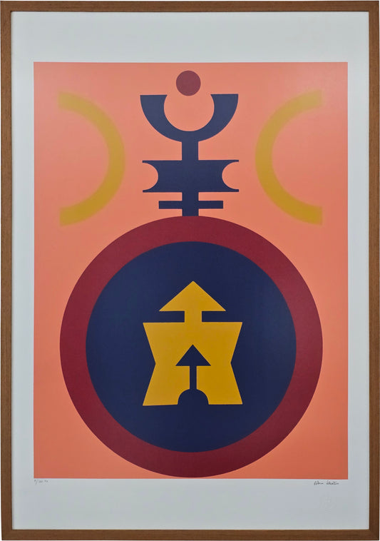 Quadro pronto com gravura assinada Rubem Valentim 103x72 9/100