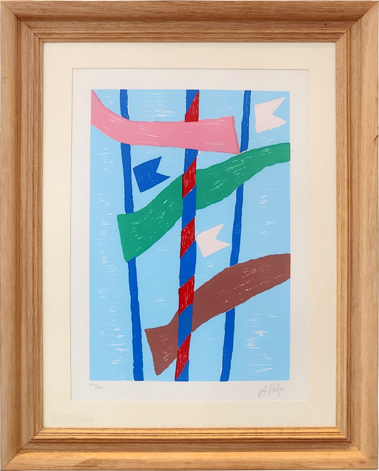 Quadro  Bandeiras ao Vento – Alfredo Volpi (60 x 77 cm, assinatura a punho