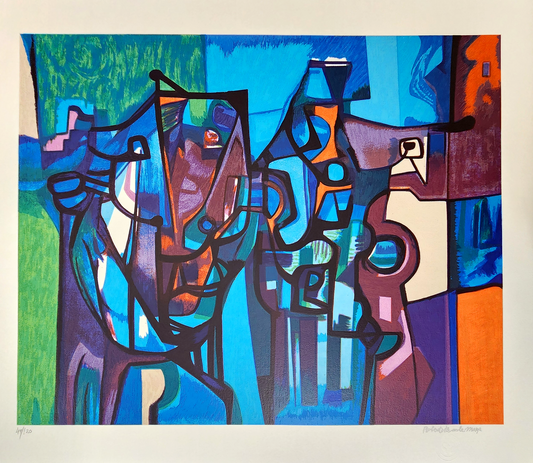 Gravura - Burle Marx - abstrato -70x80