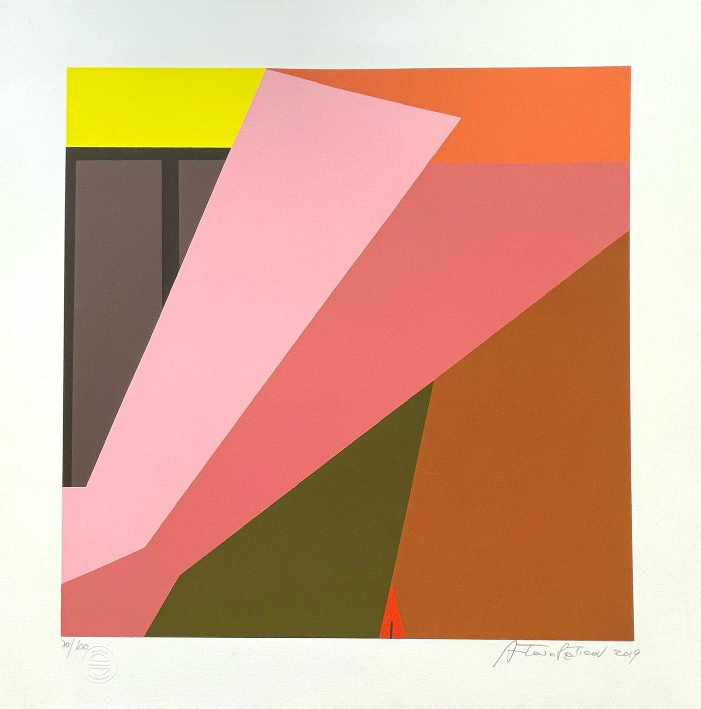 Gravura assinada - Antônio Peticov 50 cm x 50 cm