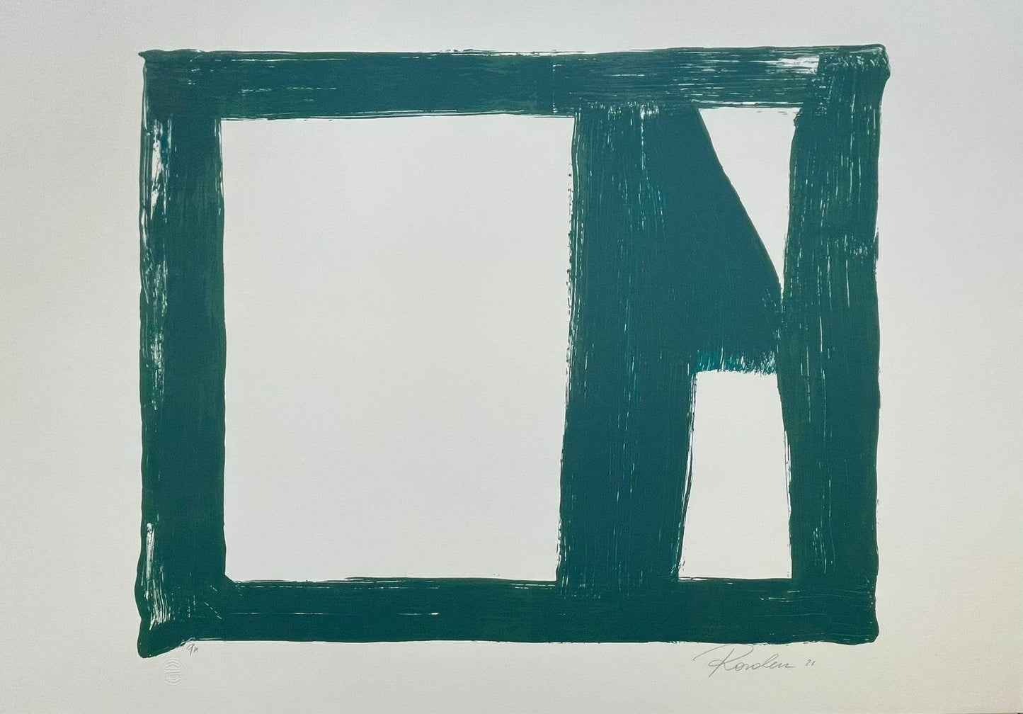 Gravura assinada - Décio Rosolen 70 cm x 70 cm